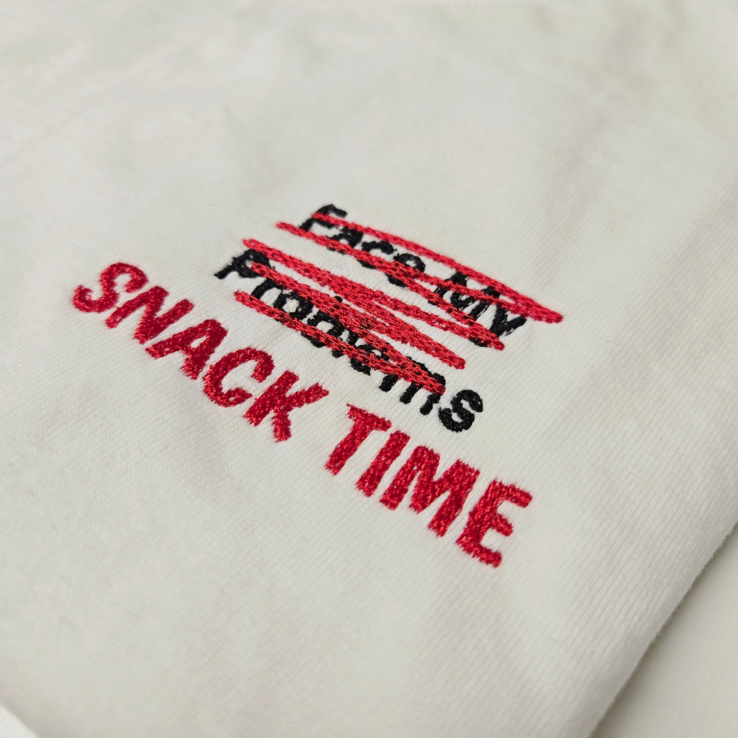 Snack Time Embroidered Shirt