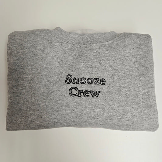 Snooze Crew Embroidered Sweater
