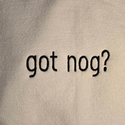 Got Nog? Embroidered Sweater
