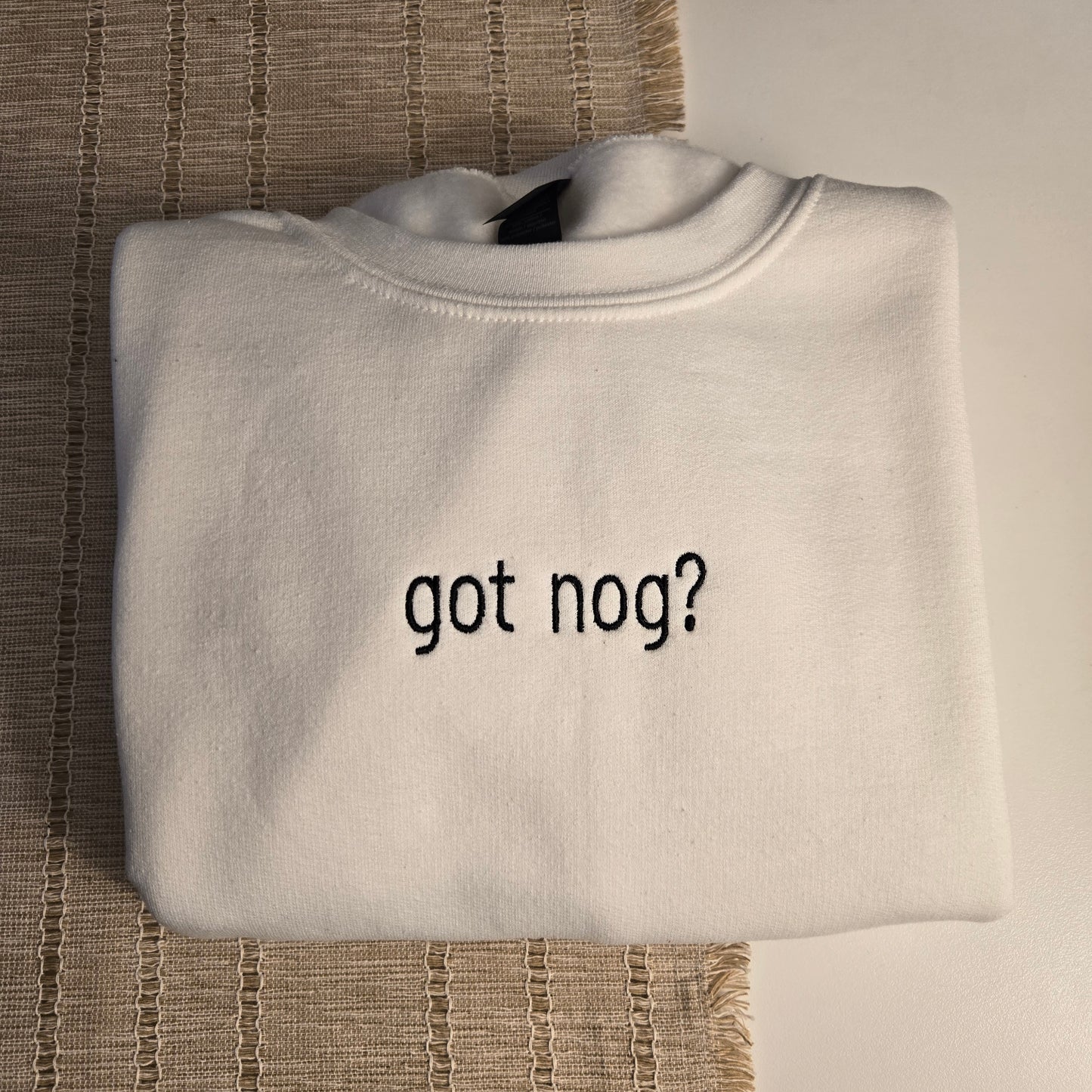 Got Nog? Embroidered Sweater