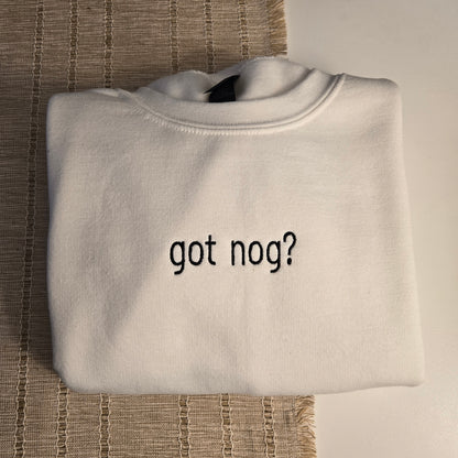 Got Nog? Embroidered Sweater