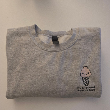 Emotional Support Food Embroidered Sweater