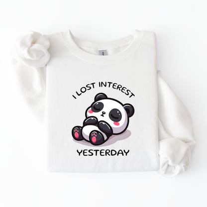 "I Lost Interest Yesterday" Panda Sweater