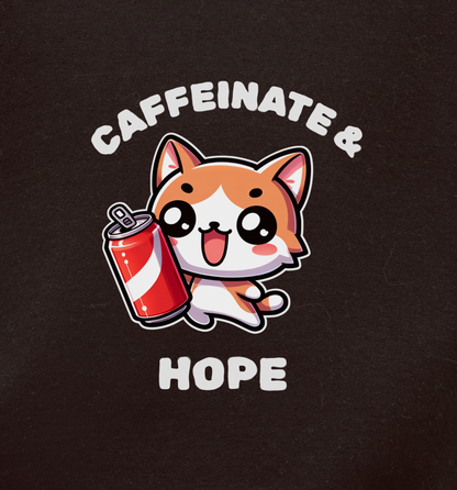 "Caffeinate & Hope" Cat Sweater