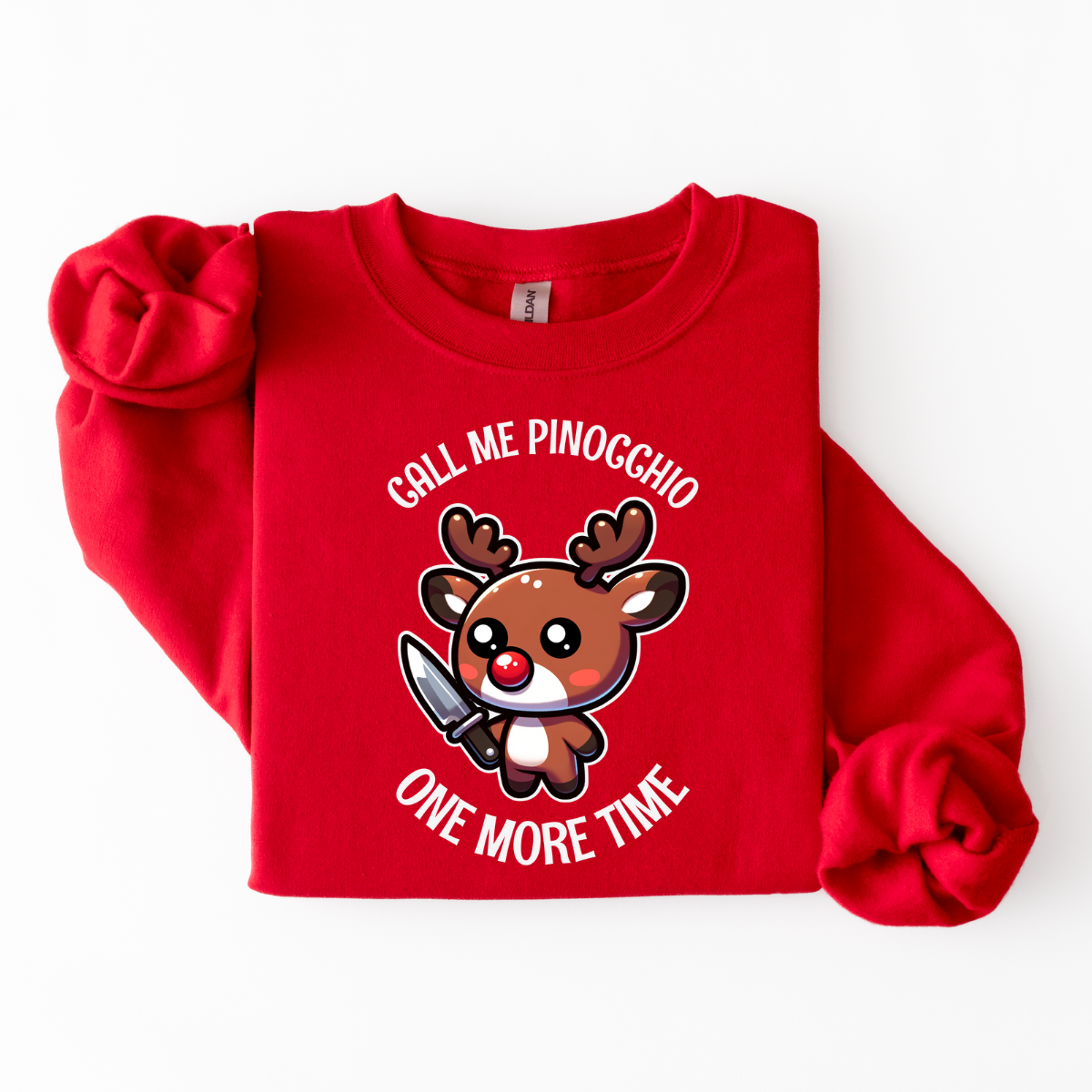 "Call me Pinocchio" Rudolph Sweater