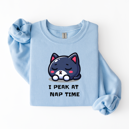 "I Peak At Nap Time" Cat Sweater