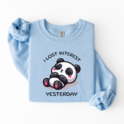 "I Lost Interest Yesterday" Panda Sweater