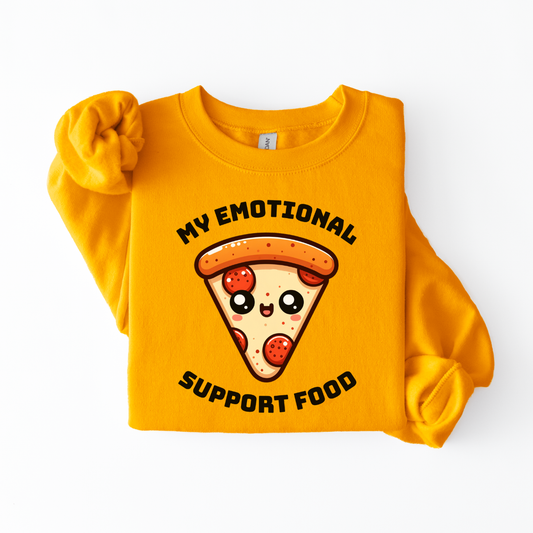 "Emotional Support Food" Pizza Sweater