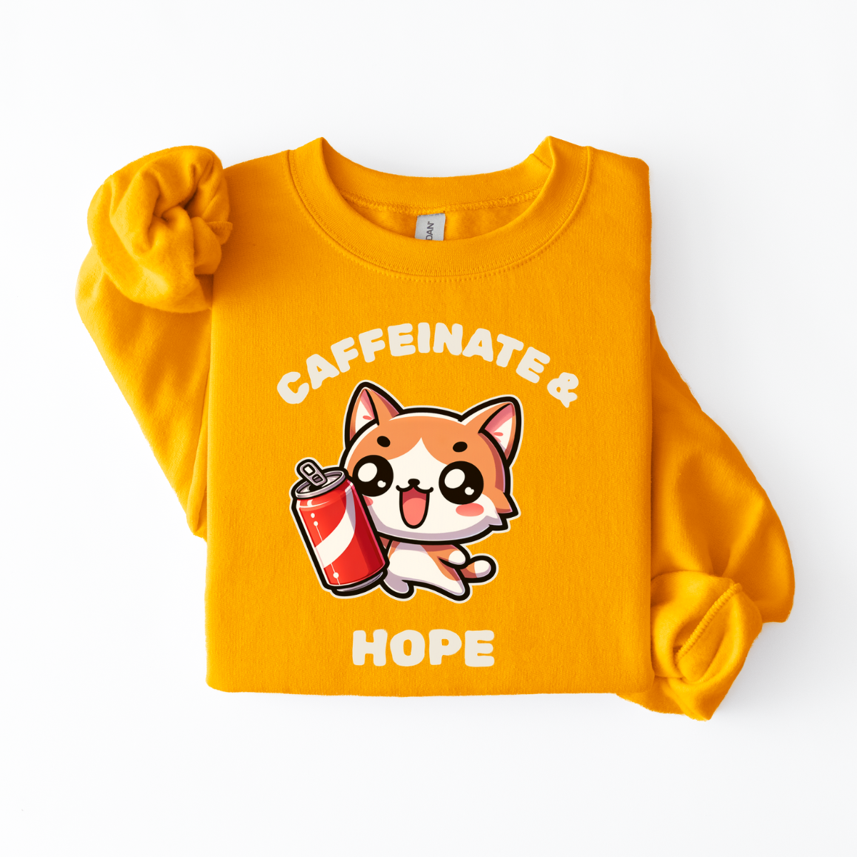 "Caffeinate & Hope" Cat Sweater
